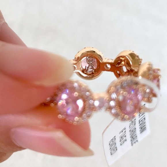 Suzy Levian Pink CZ & 14k Rose Gold-Plated Ring - Picture 12 of 12